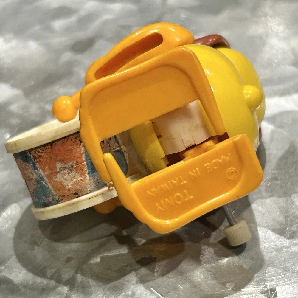 Vintage Tomy Marching Band Drummer‎ Dog (X2) Wind Up Toys *NOT WORKING, As-Is*